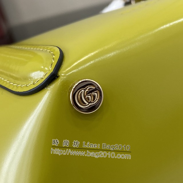 Gucci專櫃古馳最新款迷你竹節手提托特包竹籃形托特包 jh2395型號：805832